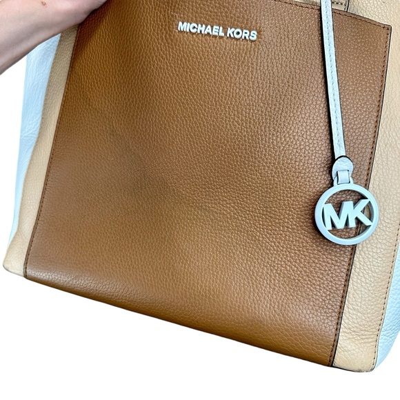 Michael Kors Gemma Large Tri-Color Pebbled Leather Tote - Picture 12 of 12